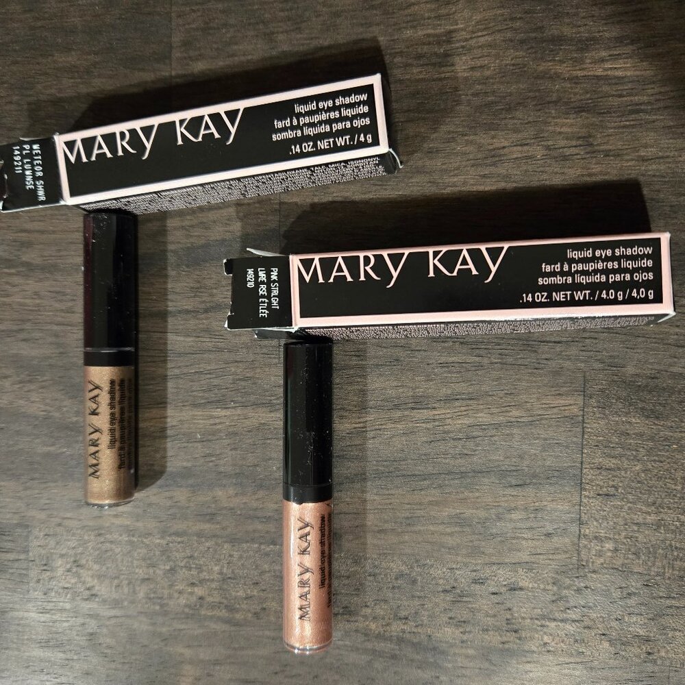 2 new in box Mary Kay Liquid Eye Shadow Pink Starlight Meteor shower Shimmers